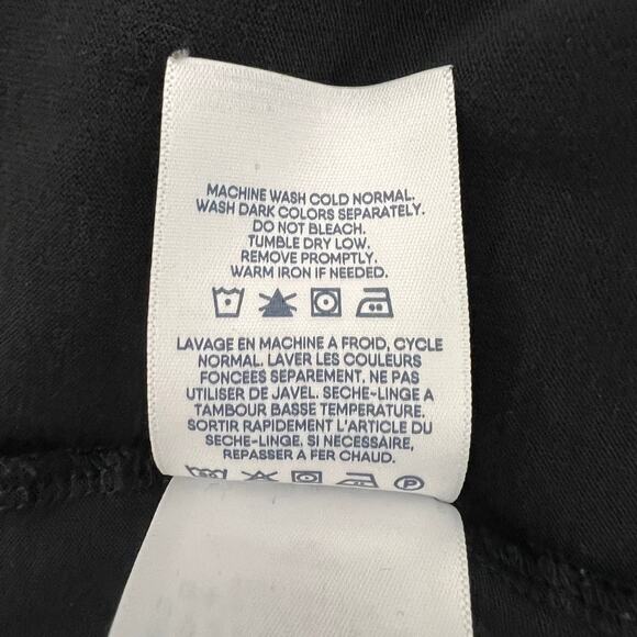 Lands End Womens Long Sleeve T-Shirt XL Black 100% Cotton Knit Top - Picture 6 of 6